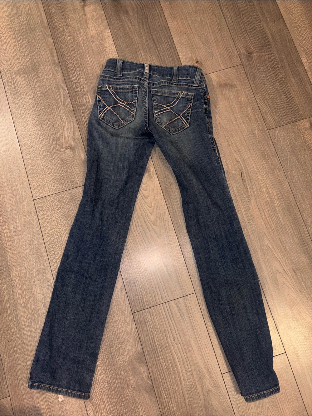Ariat Women's Dark Blue Boot Cut Jeans with Embroidered Back Pockets